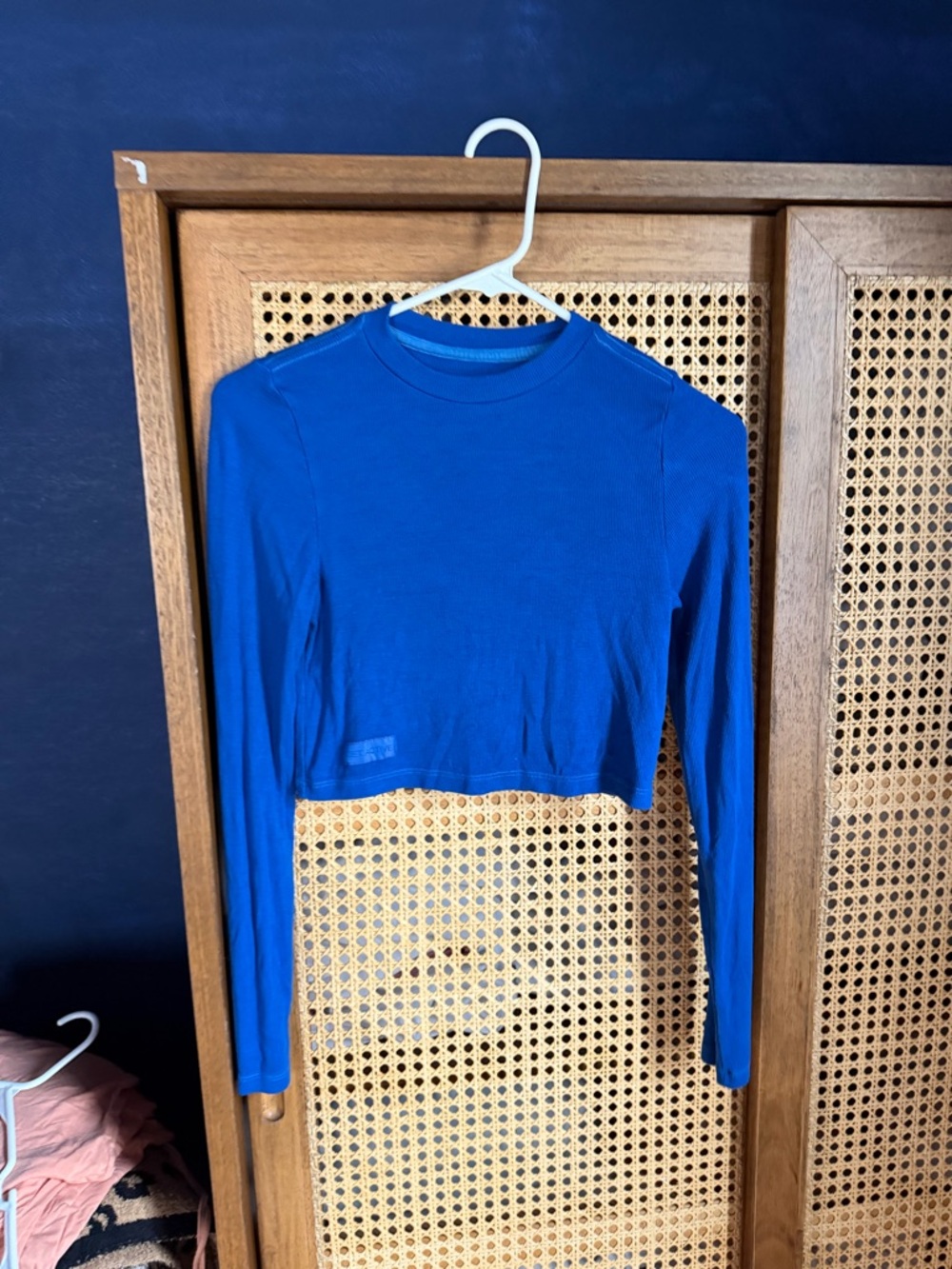 SET Active Electric Blue Long Sleeve Crop Top